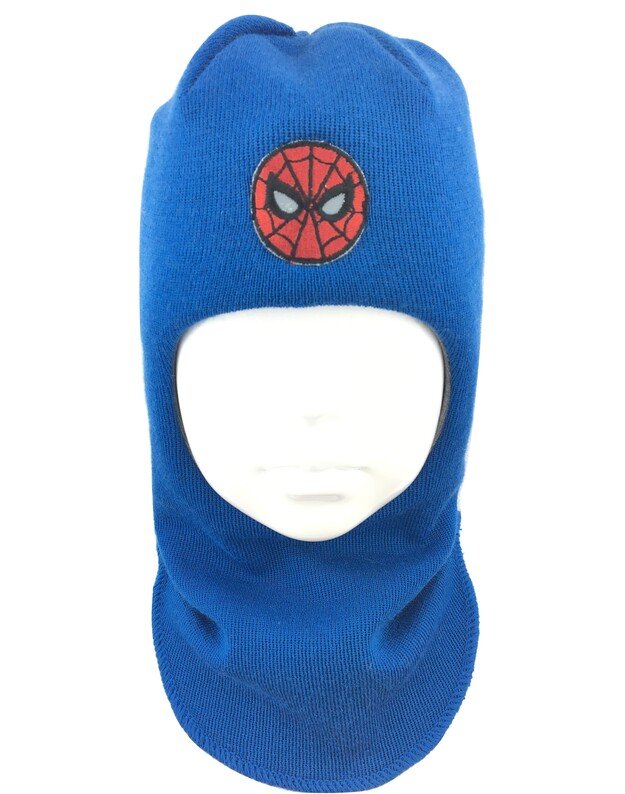 Mėlyna kepurė-šalmas su vilna berniukui Žmogus voras